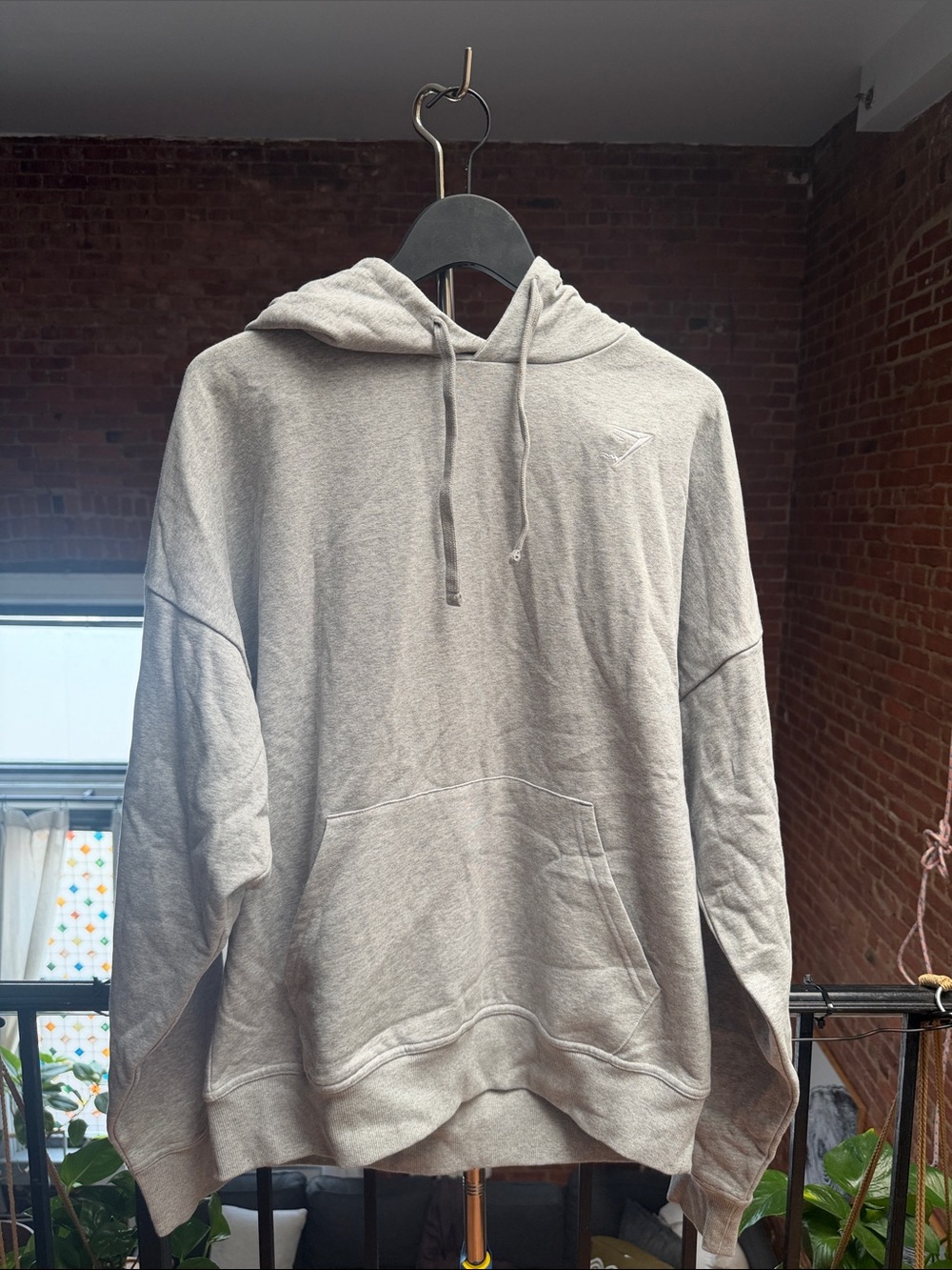 Gymshark Light Gray Men's Pullover Hoodie